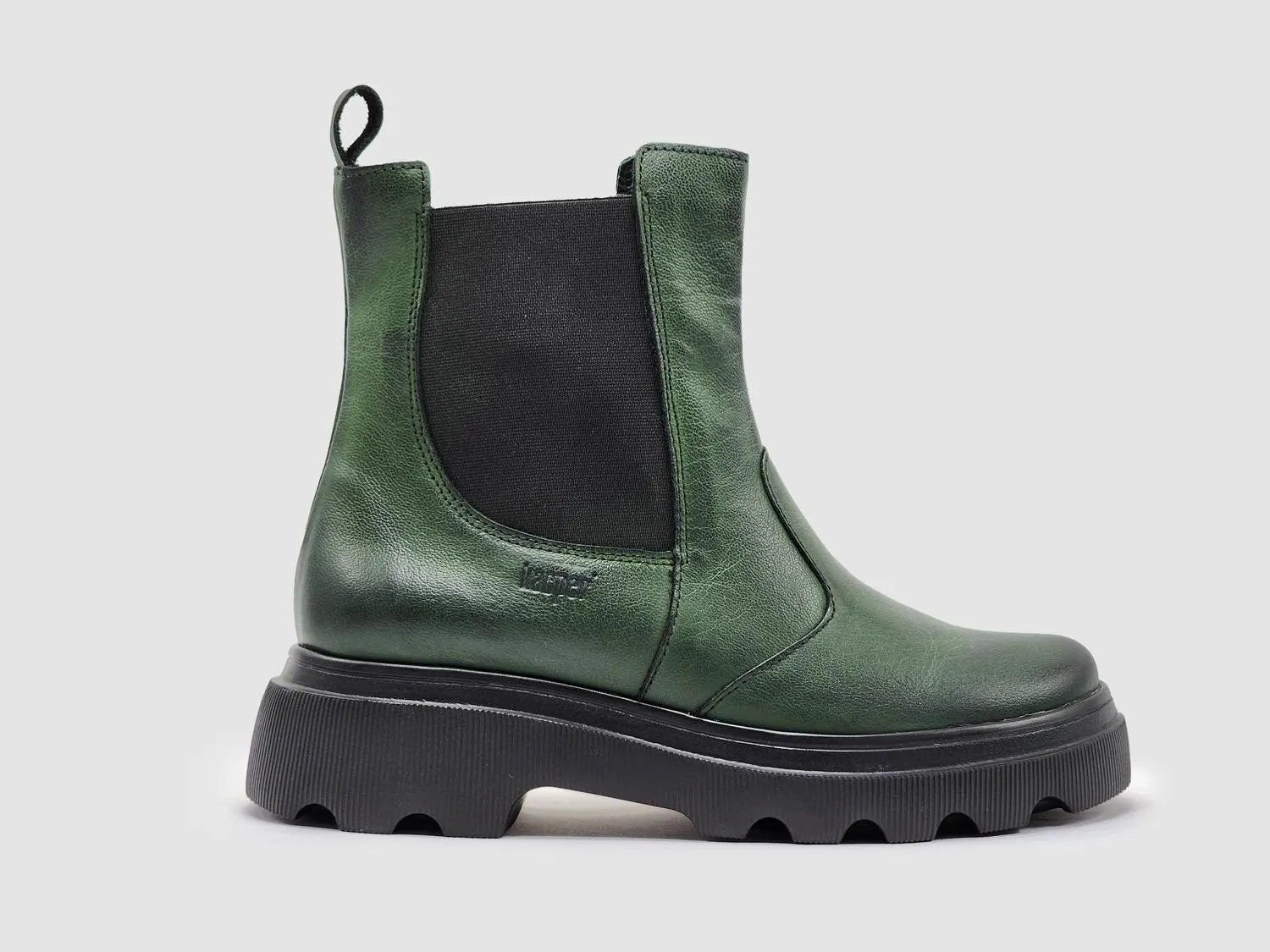 Women's Modern Insulated Zip-Up Chelsea Leather Boots In Green
