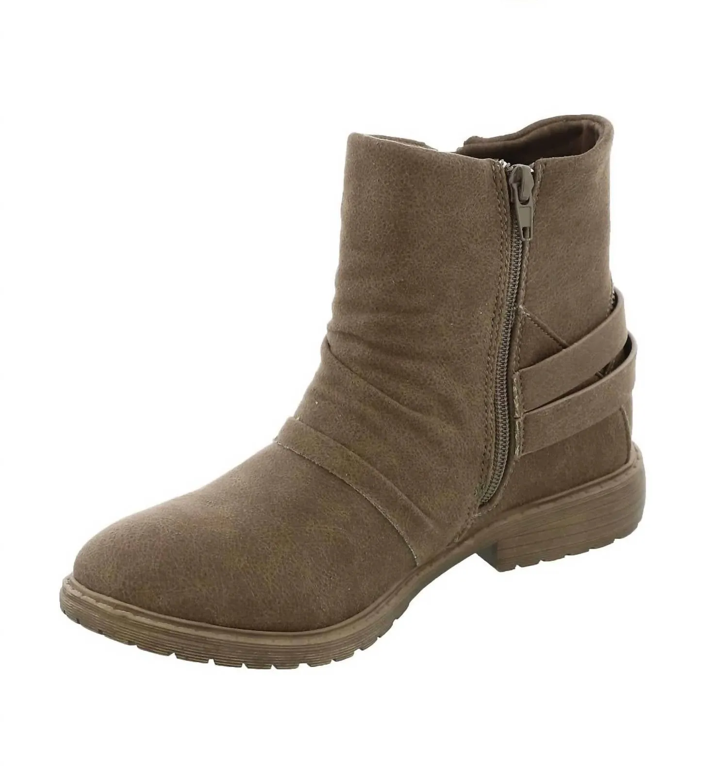 Women's Natasha Side Zip Fashion Boot In Brown