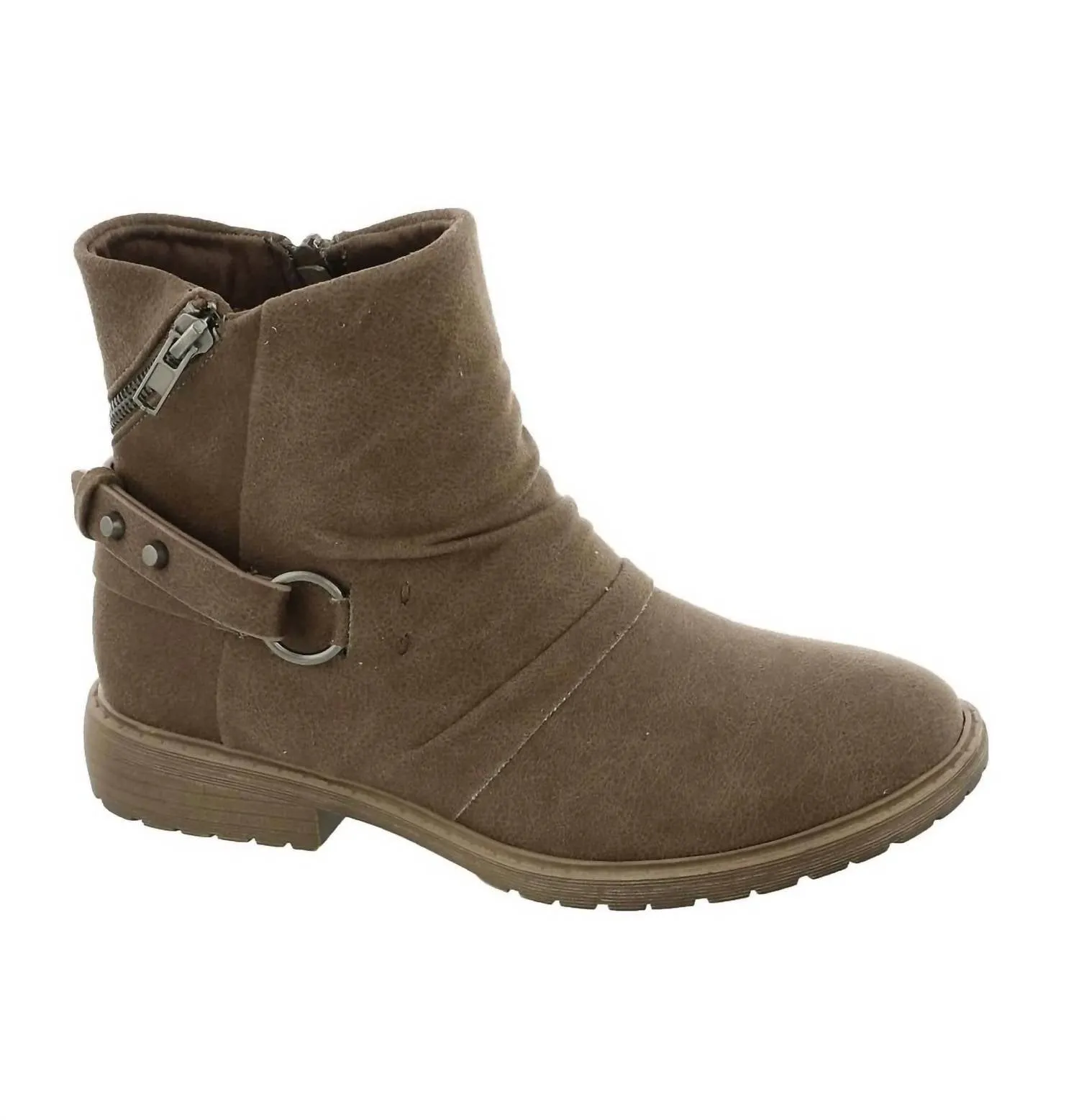 Women's Natasha Side Zip Fashion Boot In Brown