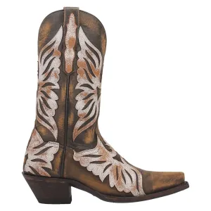 Women's Ndulgence Snip Toe Western Boot In Vintage Brown