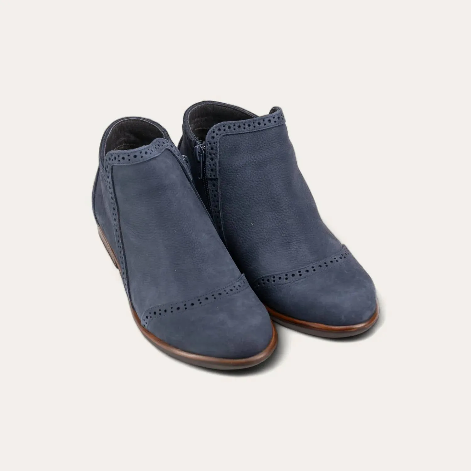 Women's Nefasi Booties - Medium In Navy Velvet
