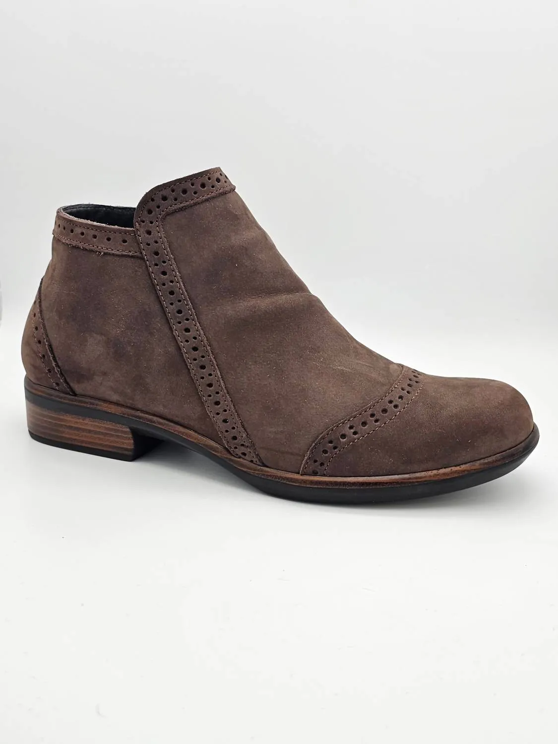 Women's Nefasi Leather Oxford Ankle Booties In Coffee Bean
