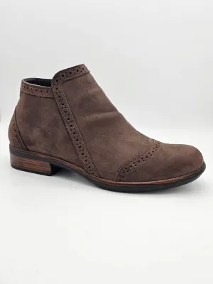 Women's Nefasi Leather Oxford Ankle Booties In Coffee Bean