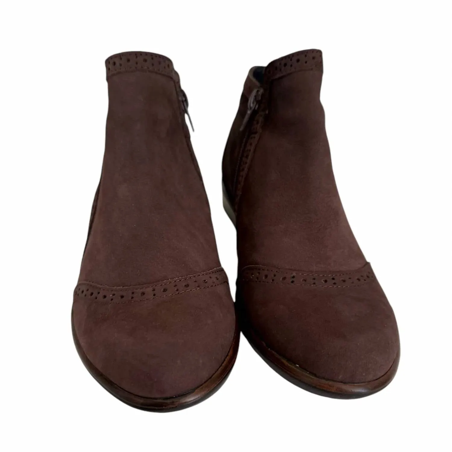 Women's Nefasi Leather Oxford Ankle Booties In Coffee Bean