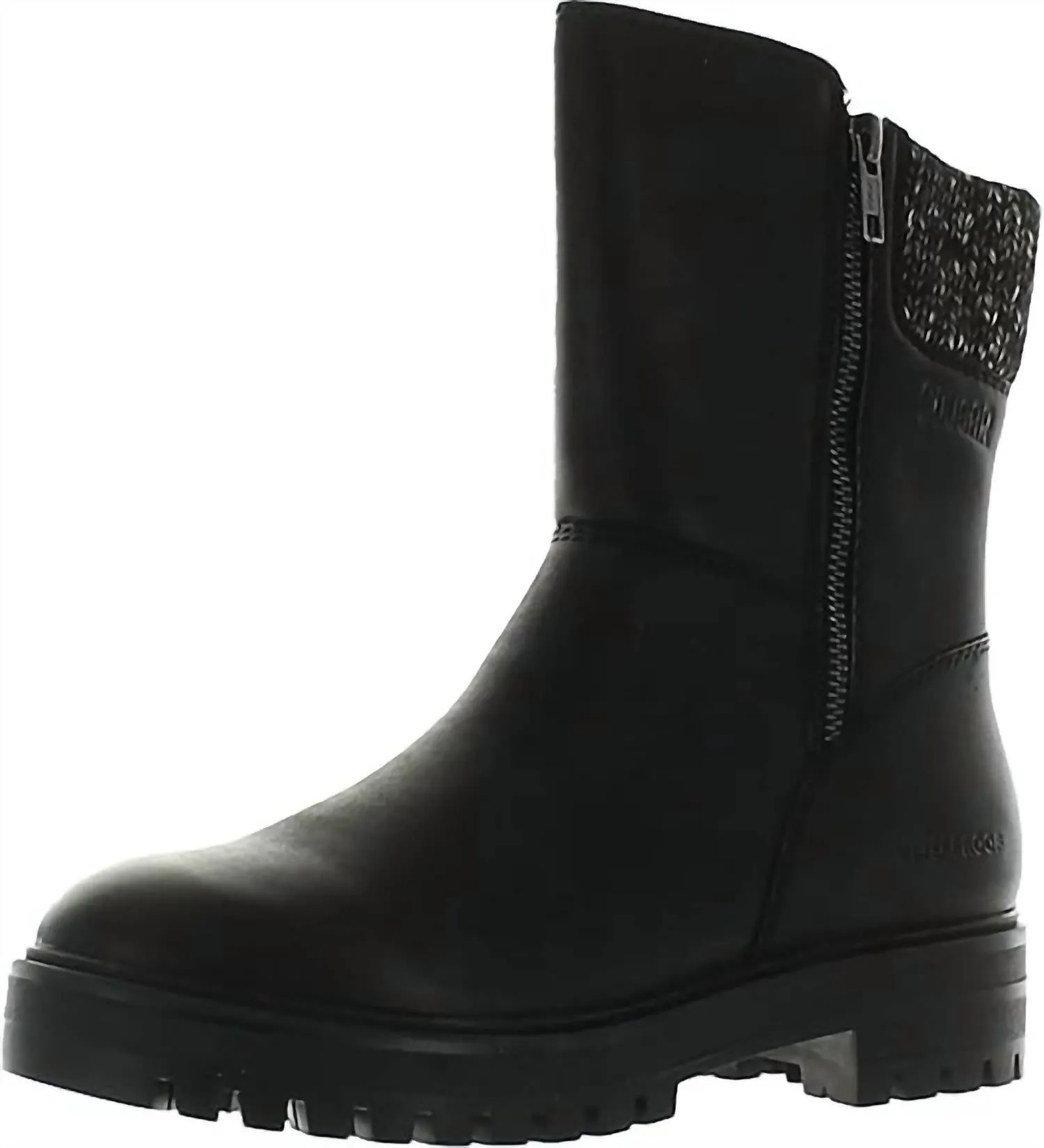 Women's Neptune Waterproof Leather Boot In Black Leather