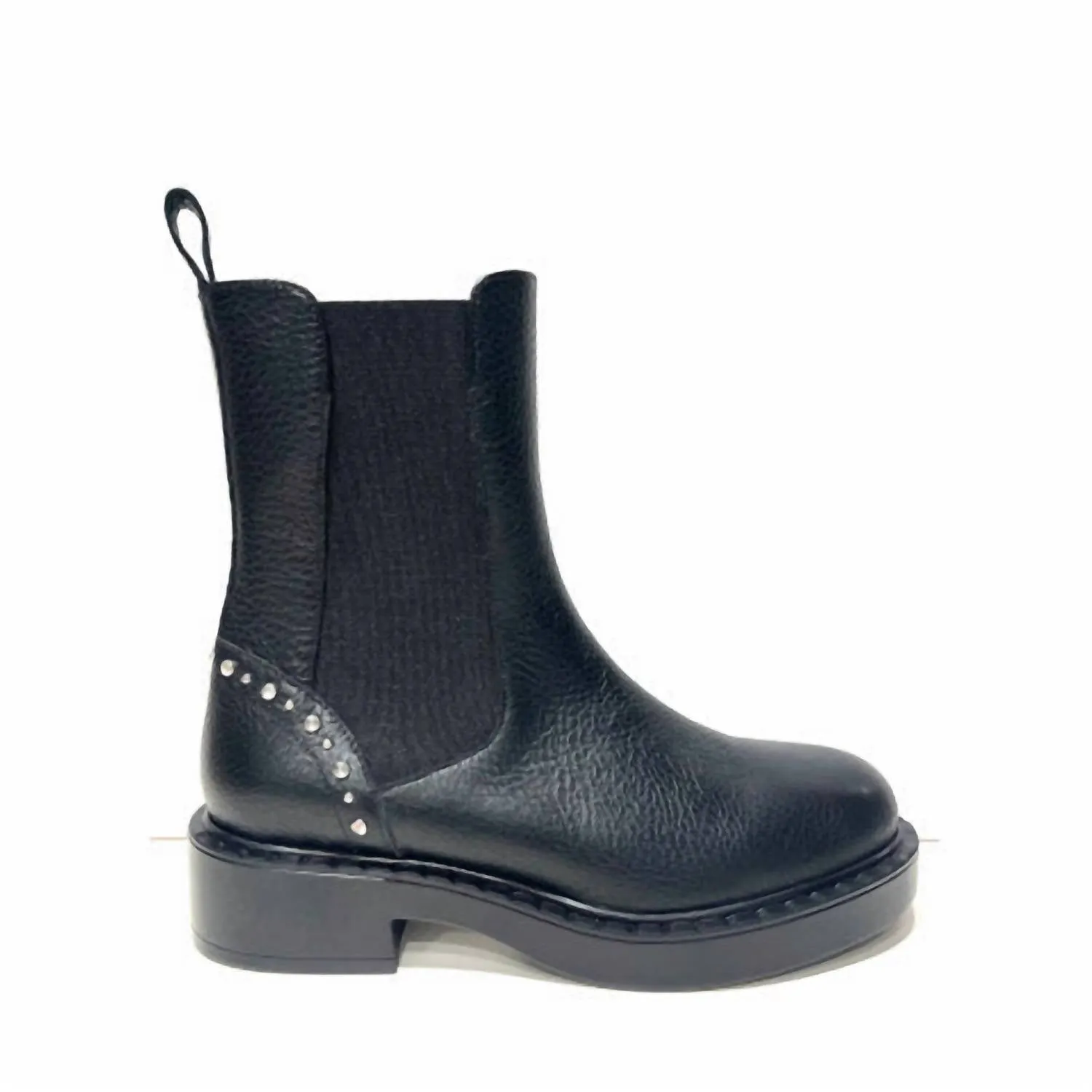 Women's Nina Chelsea Boot With Studs In Black