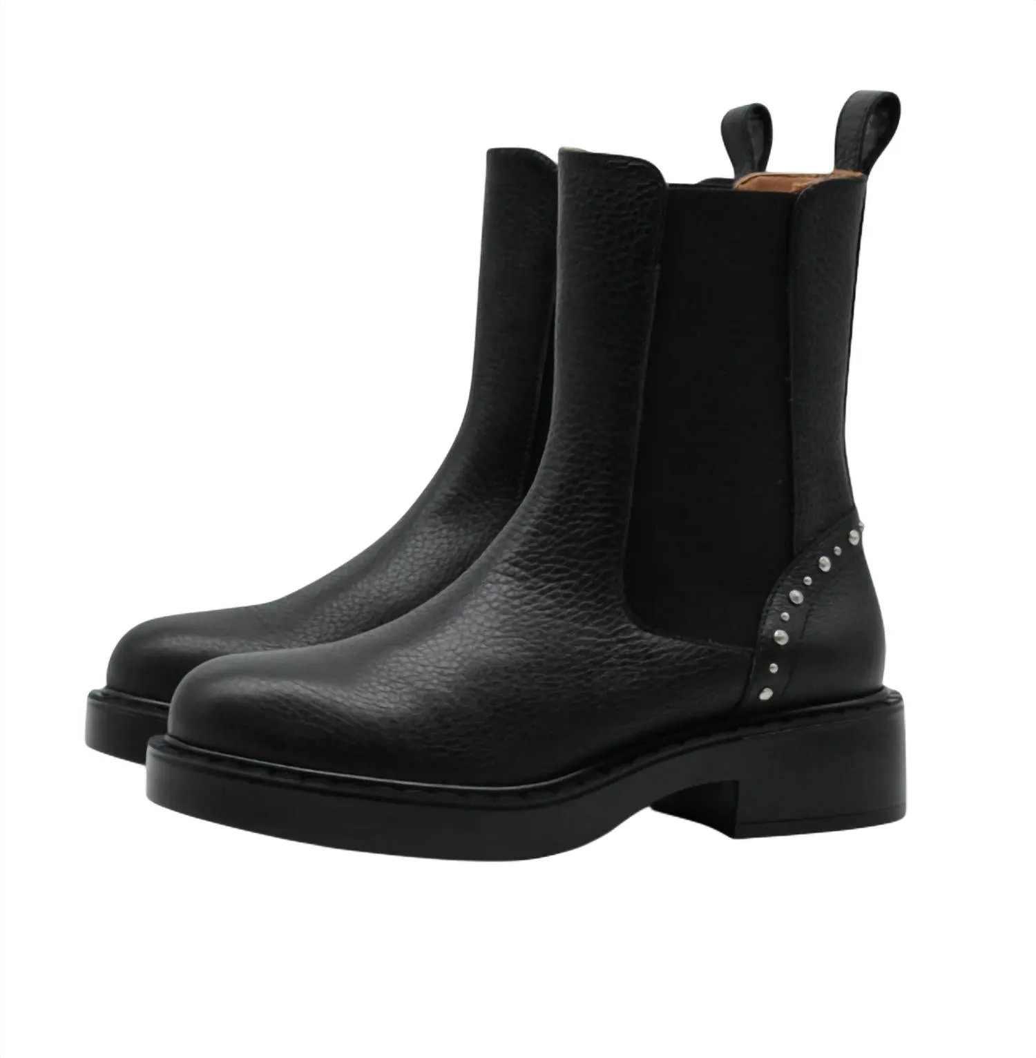 Women's Nina Chelsea Boot With Studs In Black