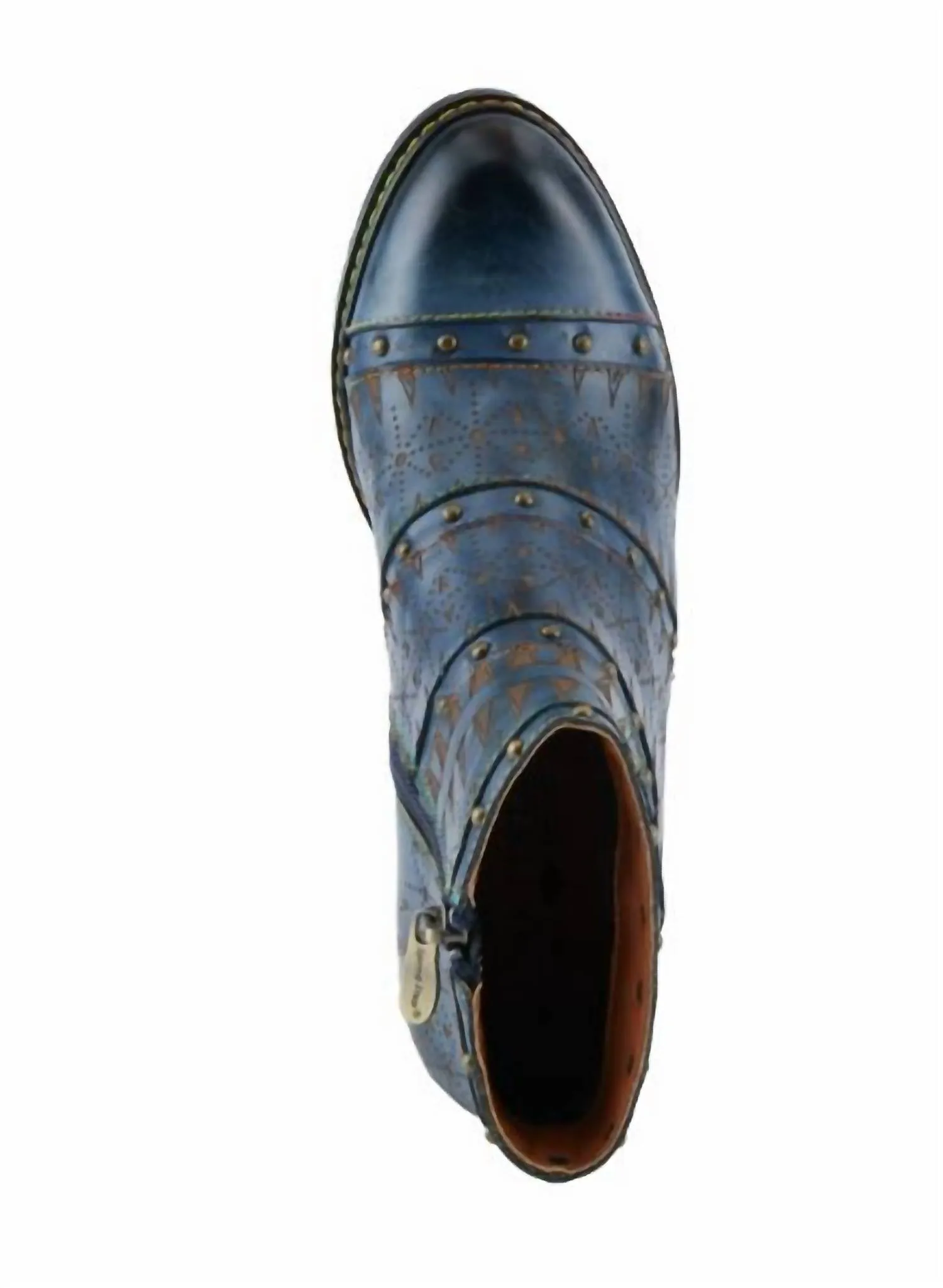 Women's Niobe Leather Bootie In Navy-Multi