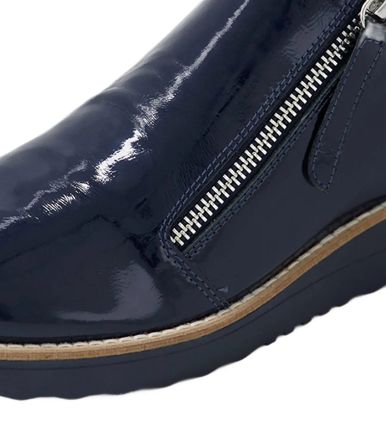 Women's Ohmy Leather Ankle Boots In Navy/navy Sole