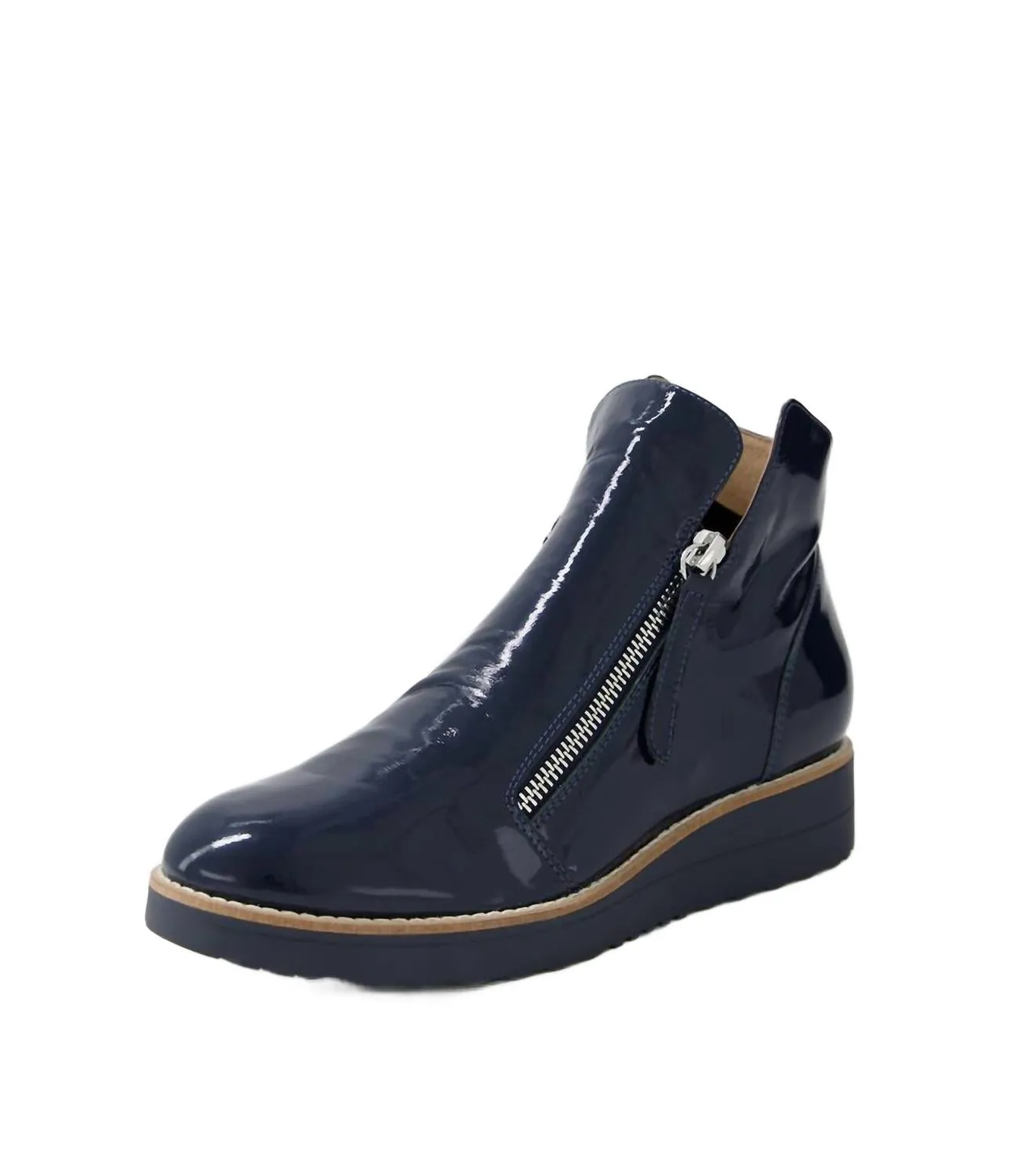 Women's Ohmy Leather Ankle Boots In Navy/navy Sole