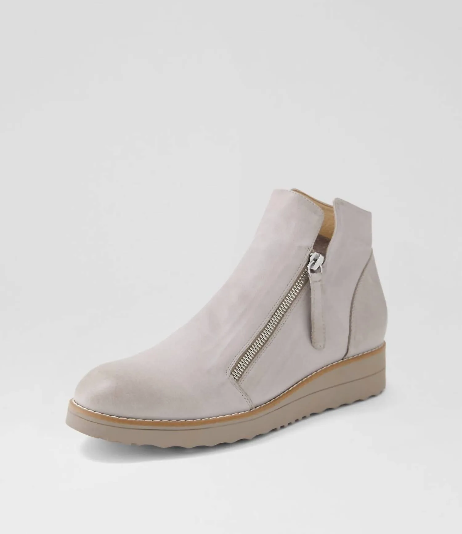 Women's Ohmy Leather Ankle Boots In Smoke/smoke Sole