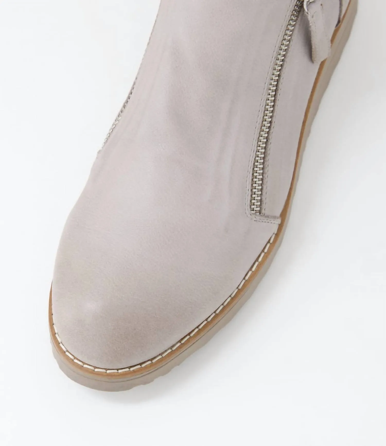 Women's Ohmy Leather Ankle Boots In Smoke/smoke Sole