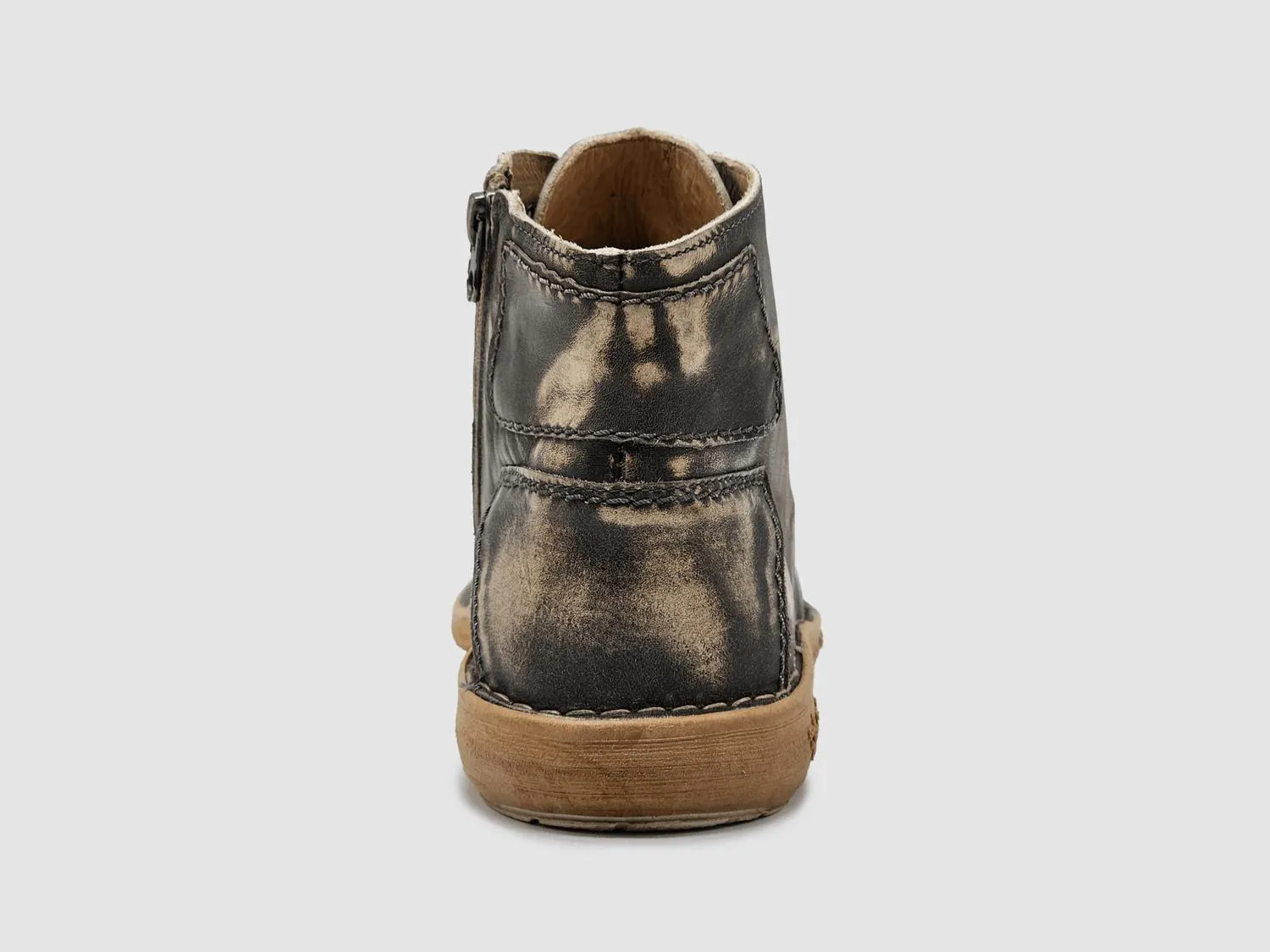 Women's Old-Fashioned Zip-Up Leather Boots In Brown