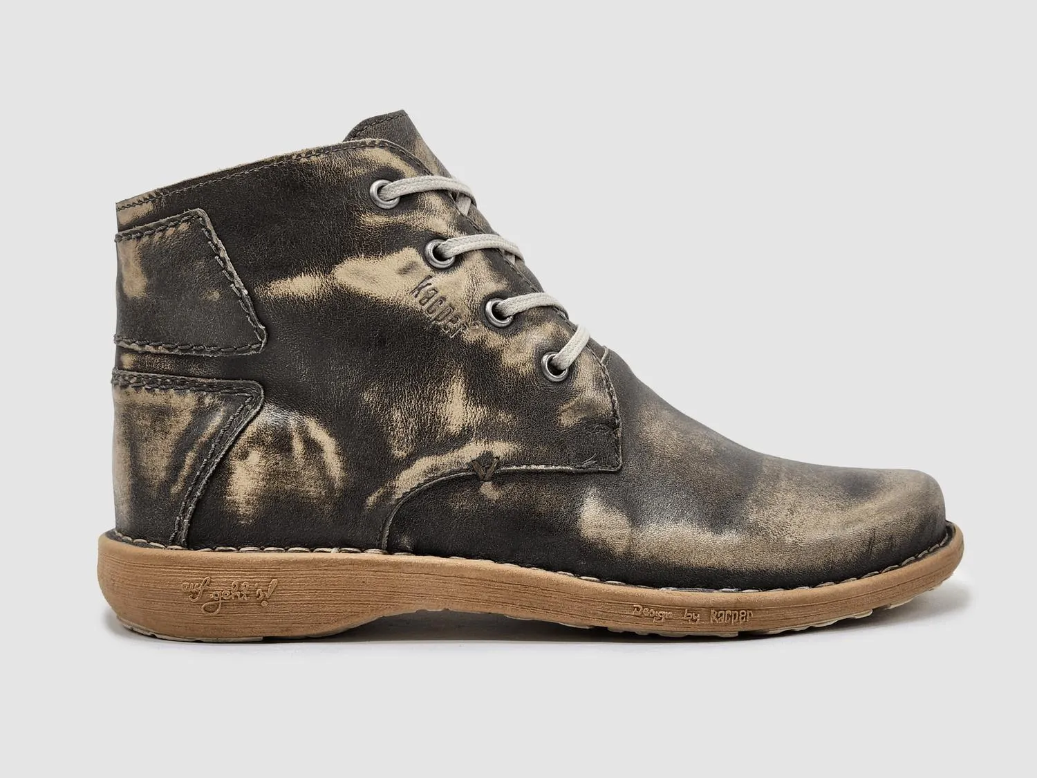 Women's Old-Fashioned Zip-Up Leather Boots In Brown