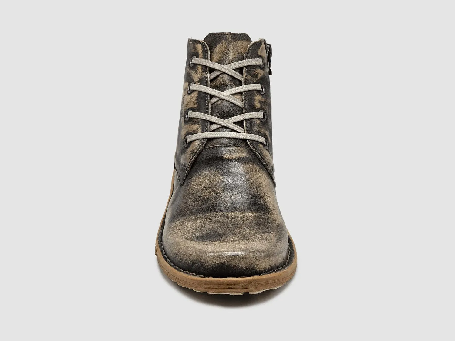 Women's Old-Fashioned Zip-Up Leather Boots In Brown