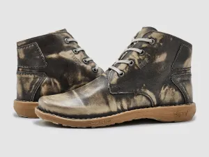 Women's Old-Fashioned Zip-Up Leather Boots In Brown