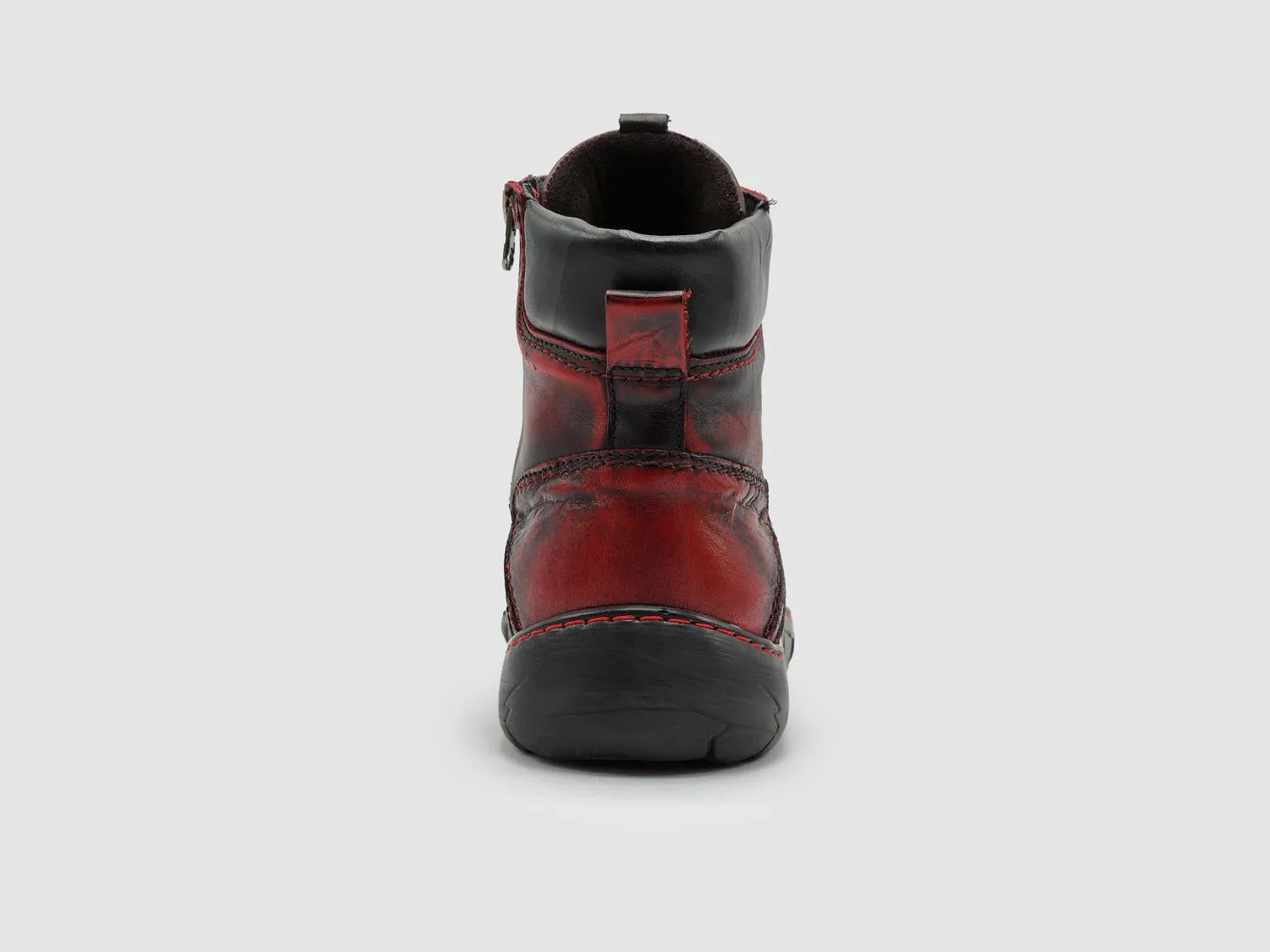 Women's Original Insulated Zip-Up Leather Boots In Black/red