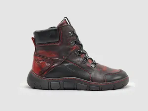 Women's Original Insulated Zip-Up Leather Boots In Black/red