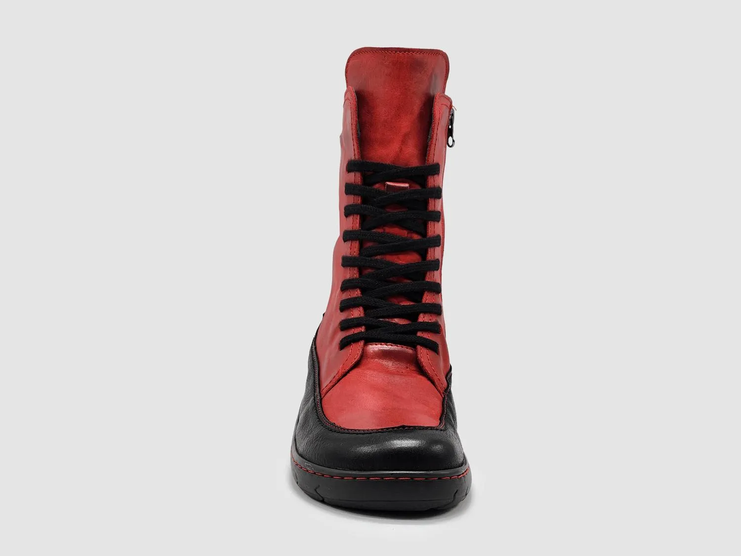 Women's Original Mid Wool-Lined Zip-Up Leather Boots In Red