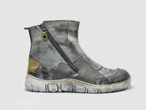 Women's Original Wool-Lined Zip-Up Leather Boots In Grey