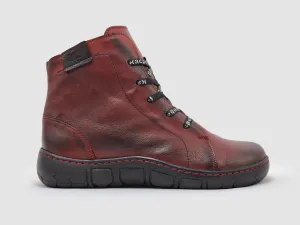 Women's Original Zip-Up Leather Boots In Red