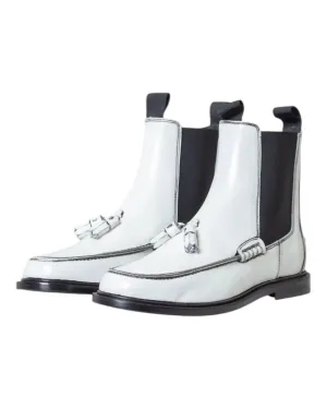 Women's Pooky Chelsea Boot With Tassel Booties In White
