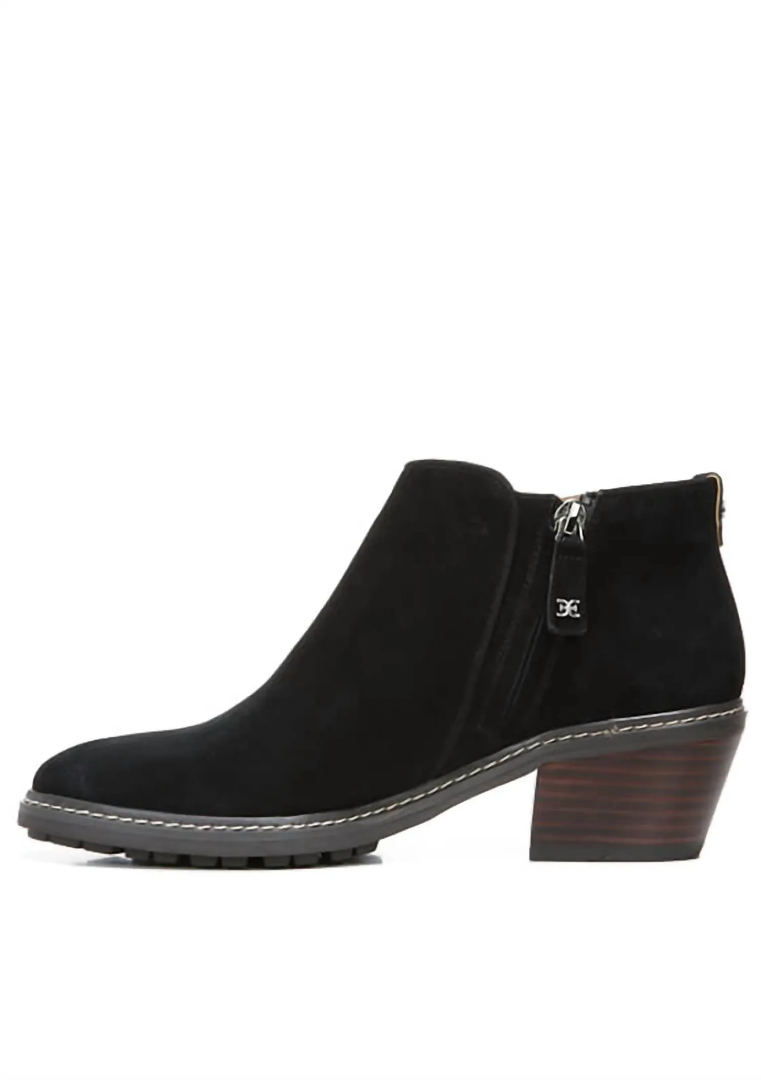 Women's Pryce Ankle Bootie In Black Suede