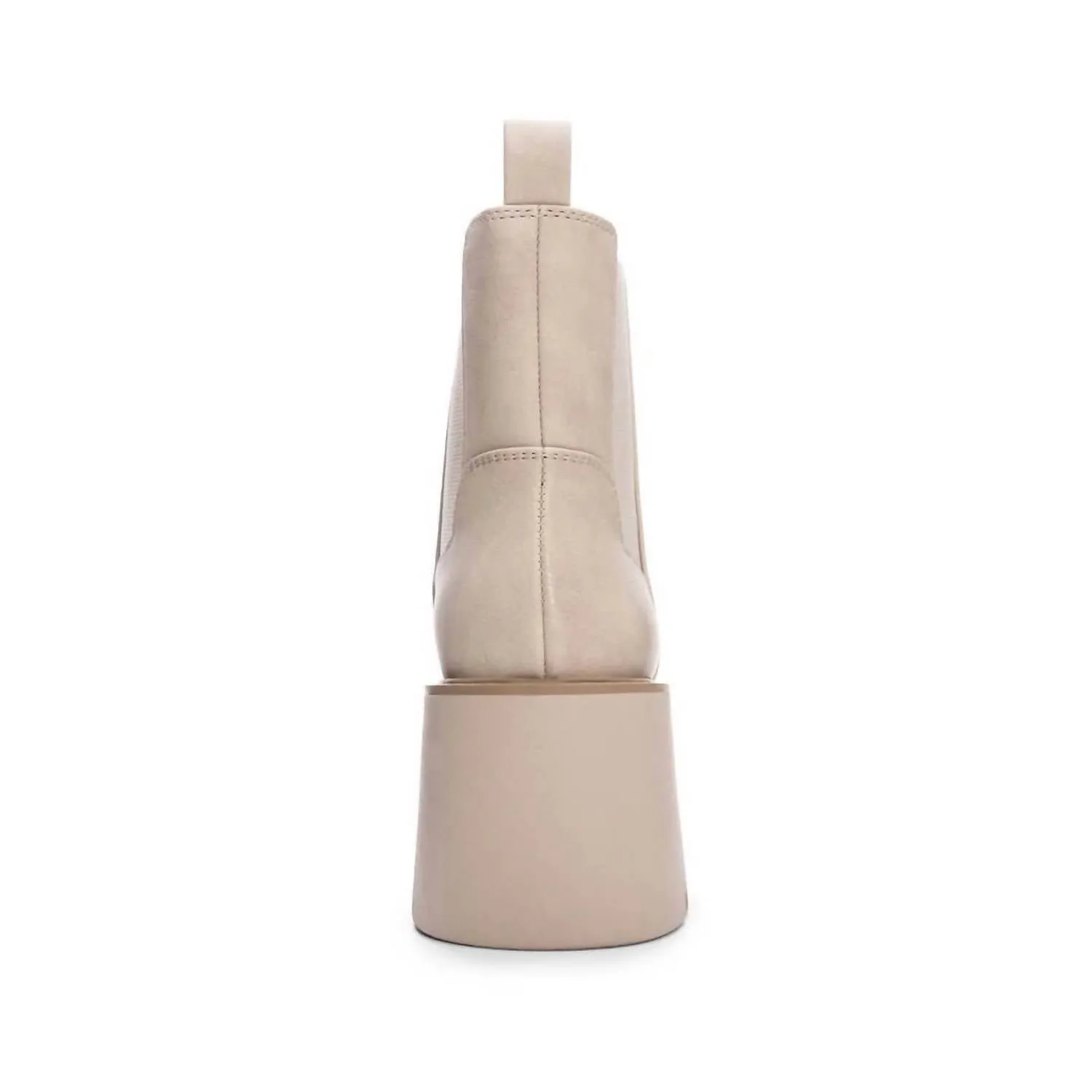 Women's Pull On Chunky Heeled Bootie In Taupe