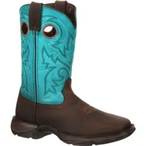 Women's Rebel Bar None Western Boot In Brown/turquoise
