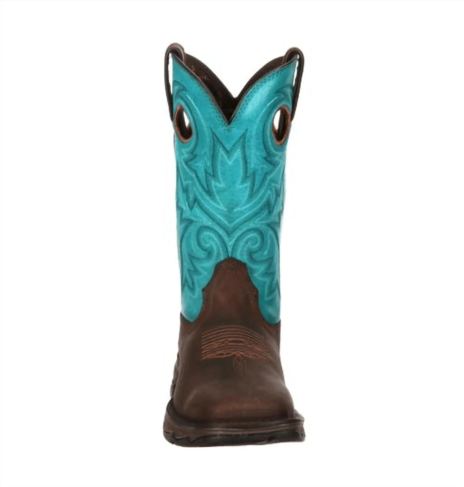 Women's Rebel Bar None Western Boot In Brown/turquoise