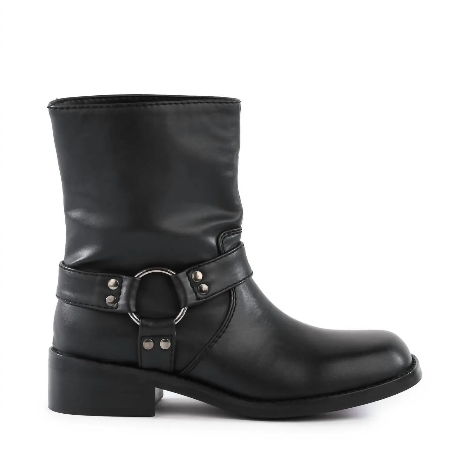 Women's Rise Up Vegan Leather Boot In Black