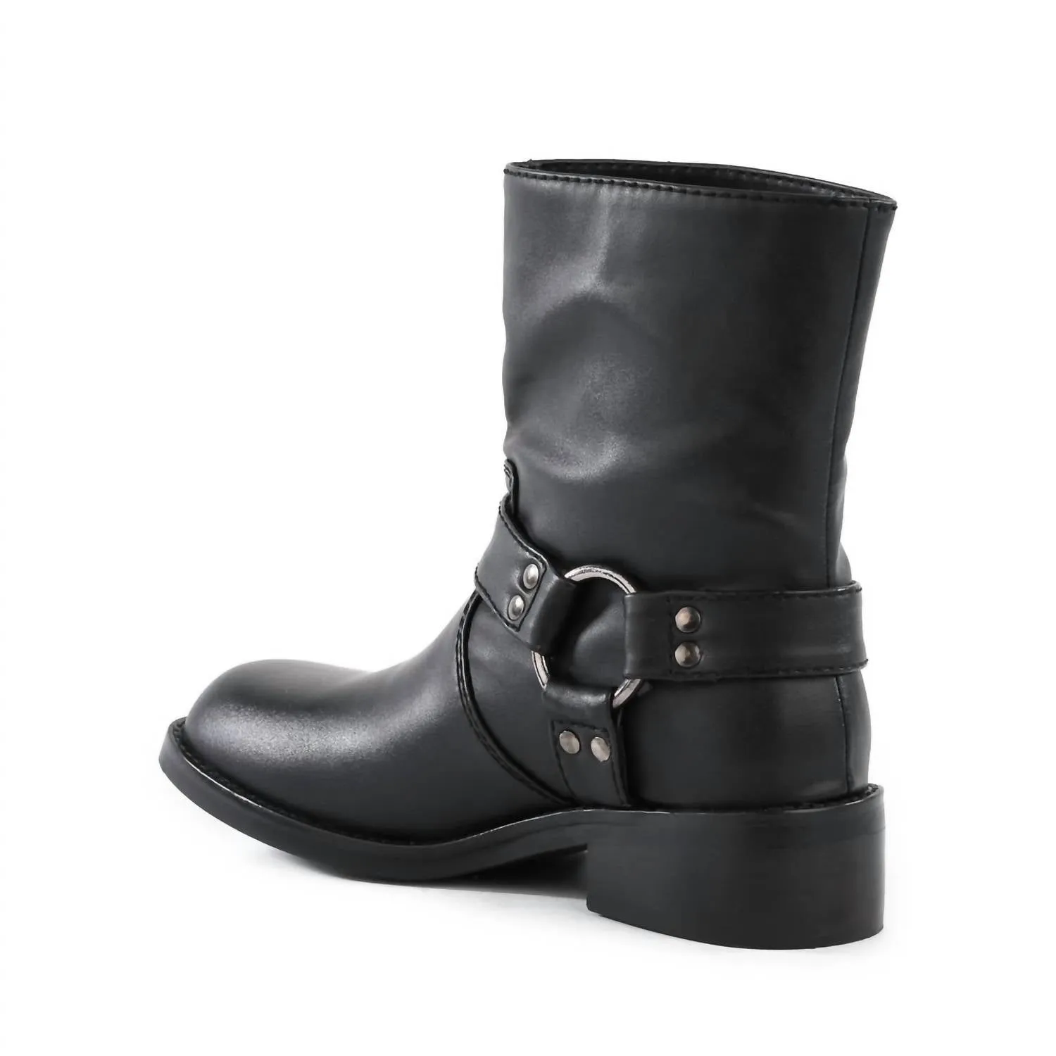 Women's Rise Up Vegan Leather Boot In Black