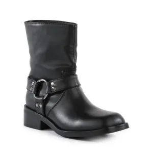 Women's Rise Up Vegan Leather Boot In Black