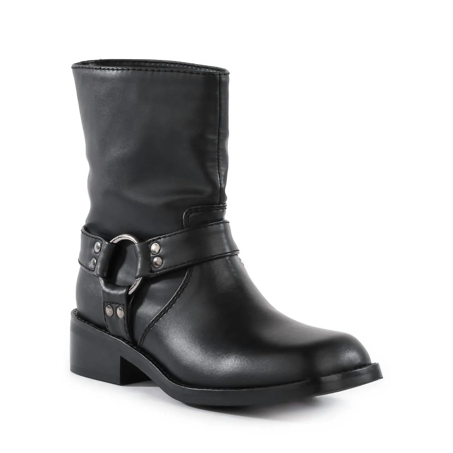 Women's Rise Up Vegan Leather Boot In Black