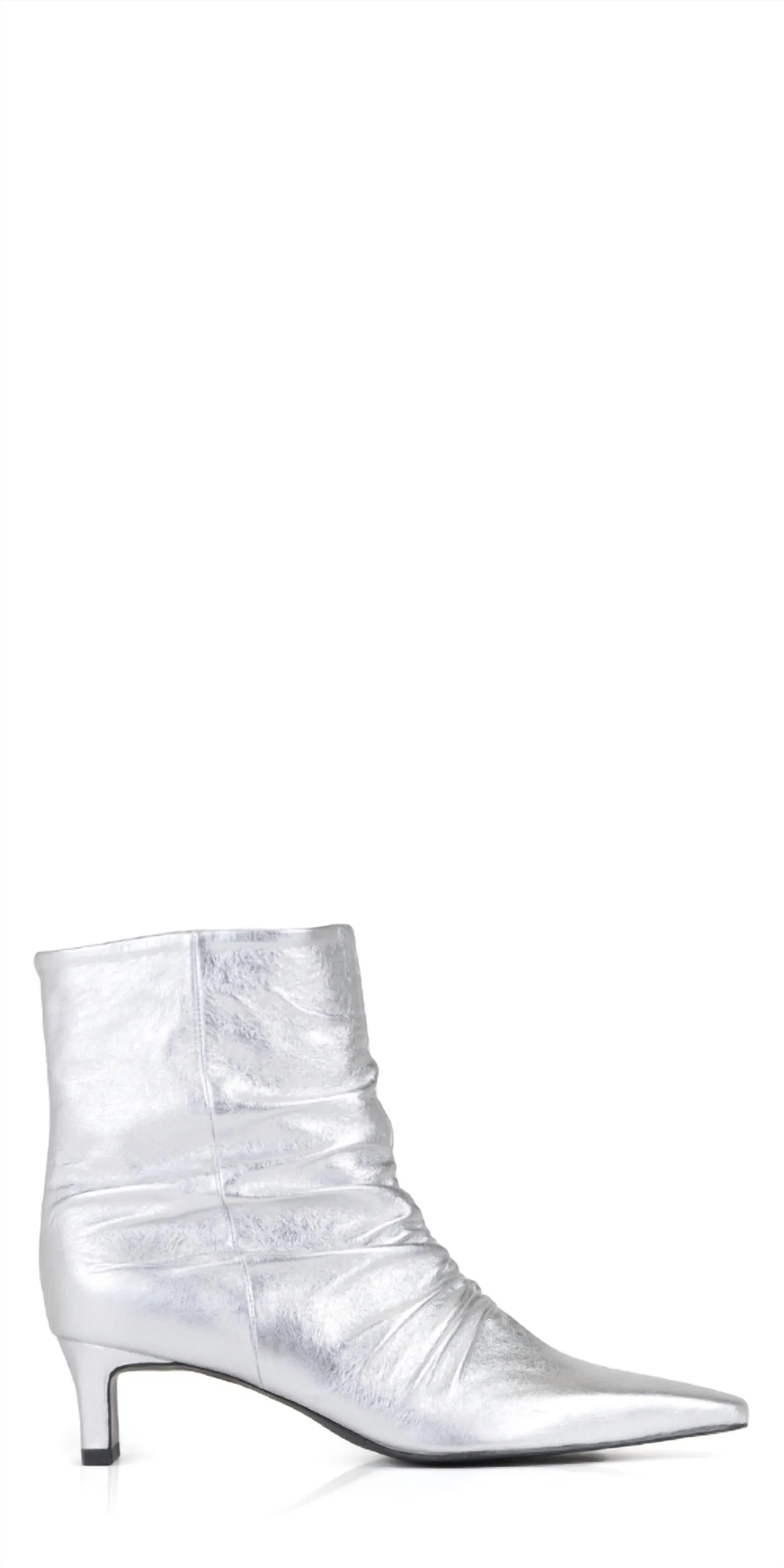 Women's Rushy Leather Ankle Boots In Silver