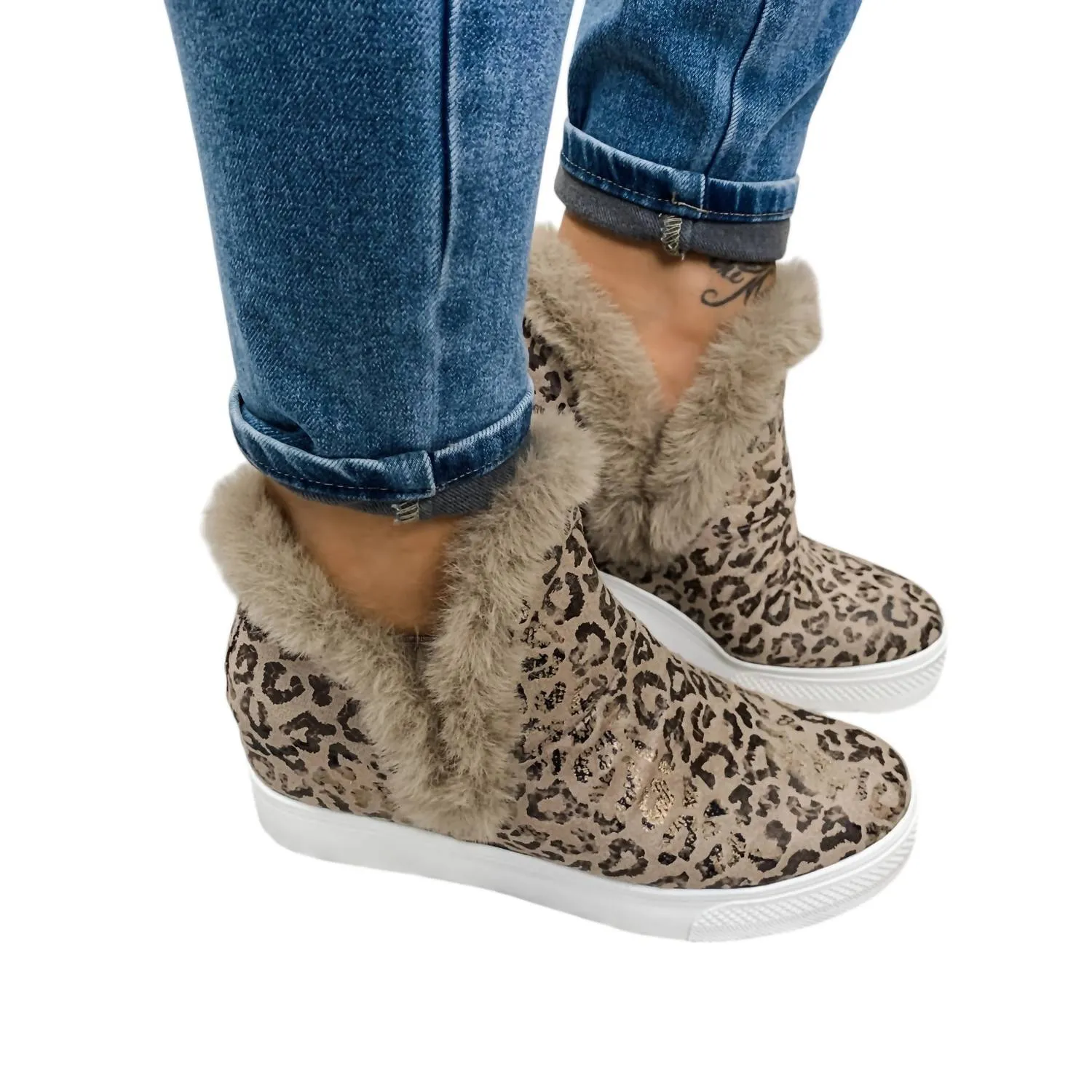 Women's Shantell Boot In Tan Leopard