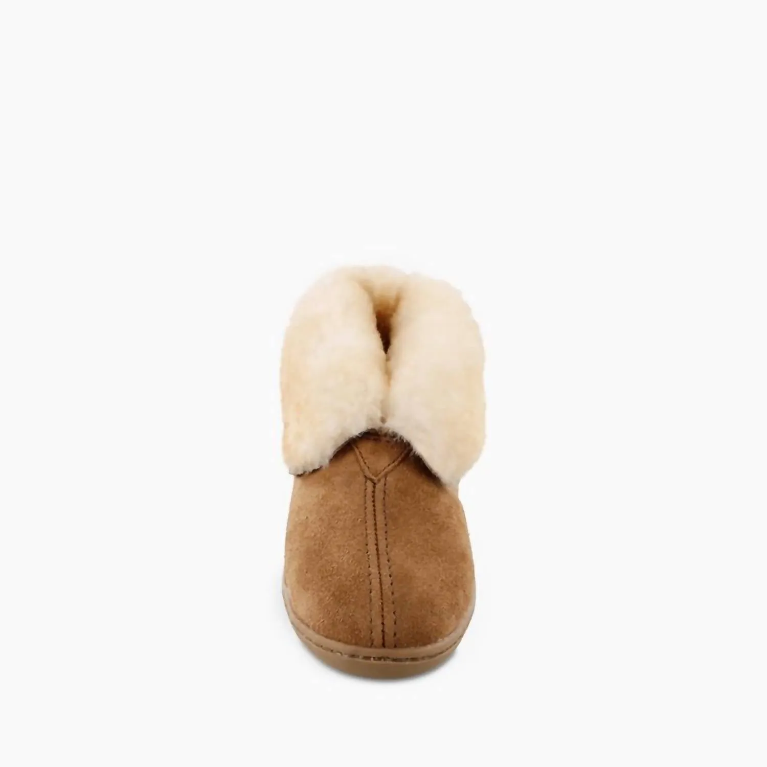 Women's Sheepskin Ankle Moccasin Boots In Tan