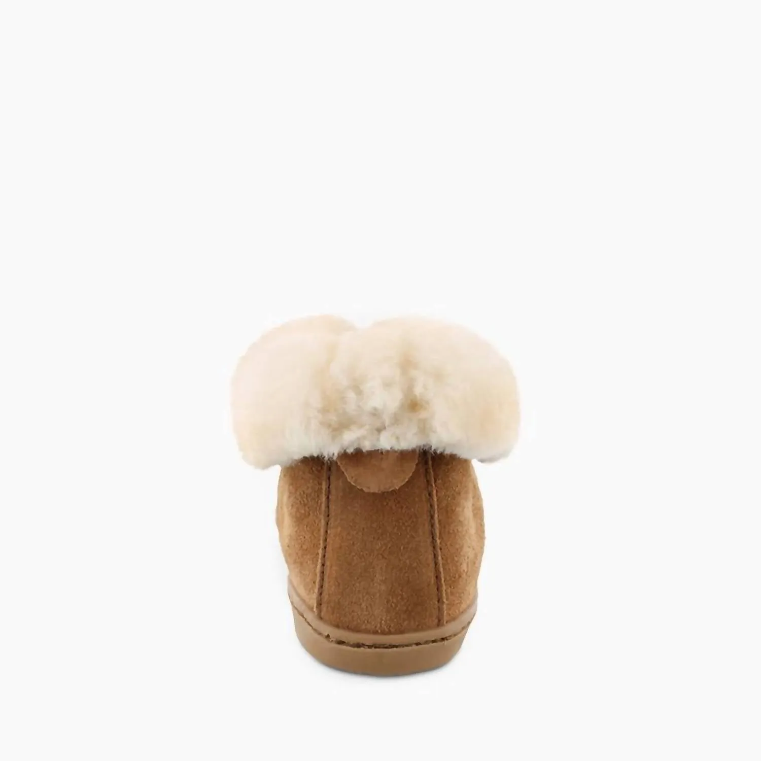 Women's Sheepskin Ankle Moccasin Boots In Tan