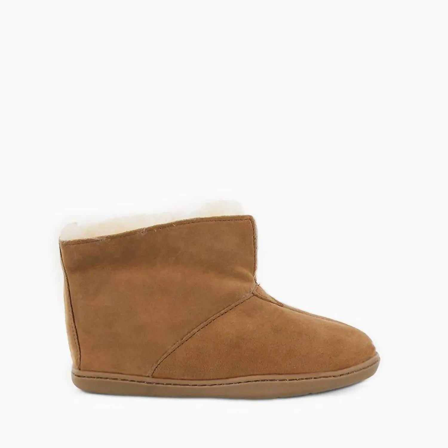 Women's Sheepskin Ankle Moccasin Boots In Tan