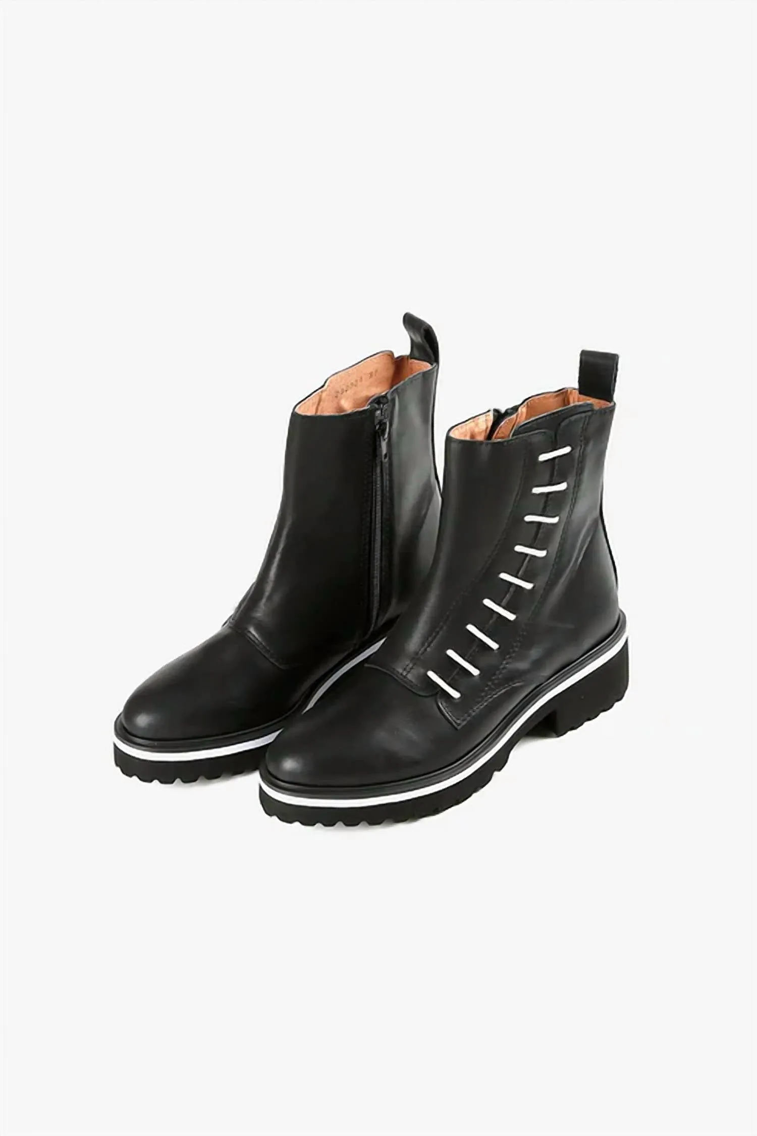 Women's Side Cord Bootie In Black