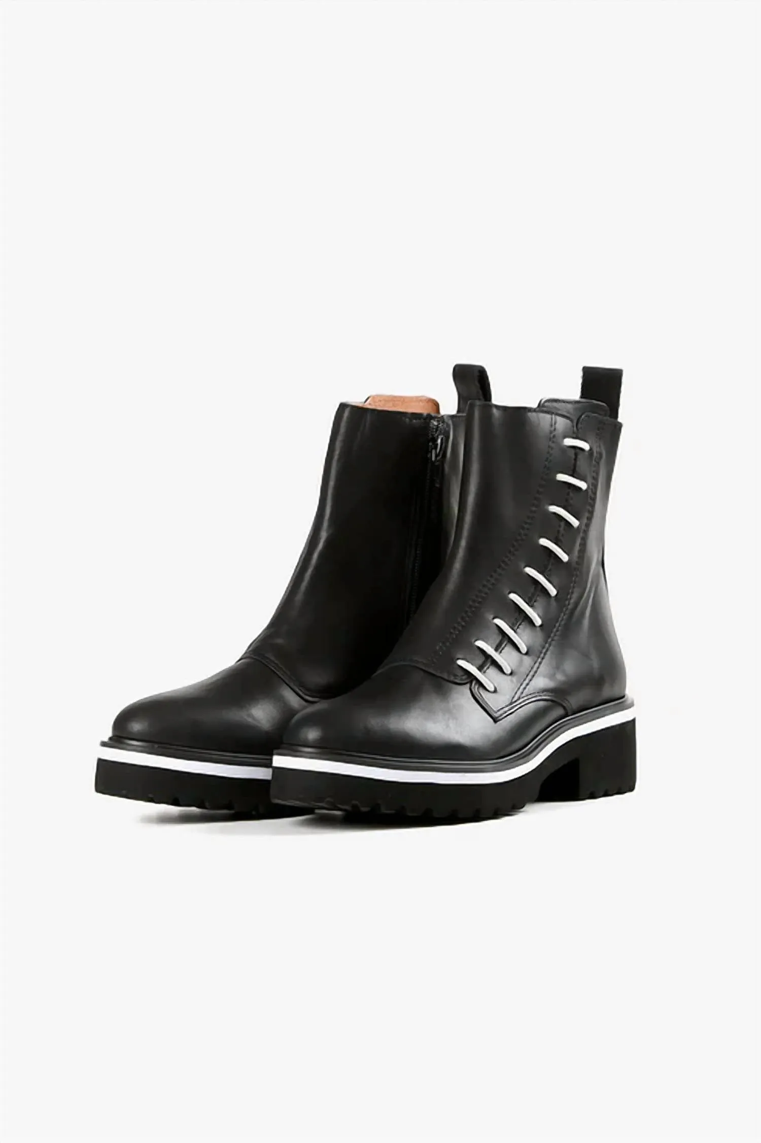 Women's Side Cord Bootie In Black