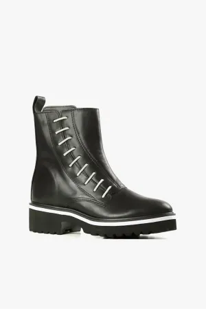 Women's Side Cord Bootie In Black