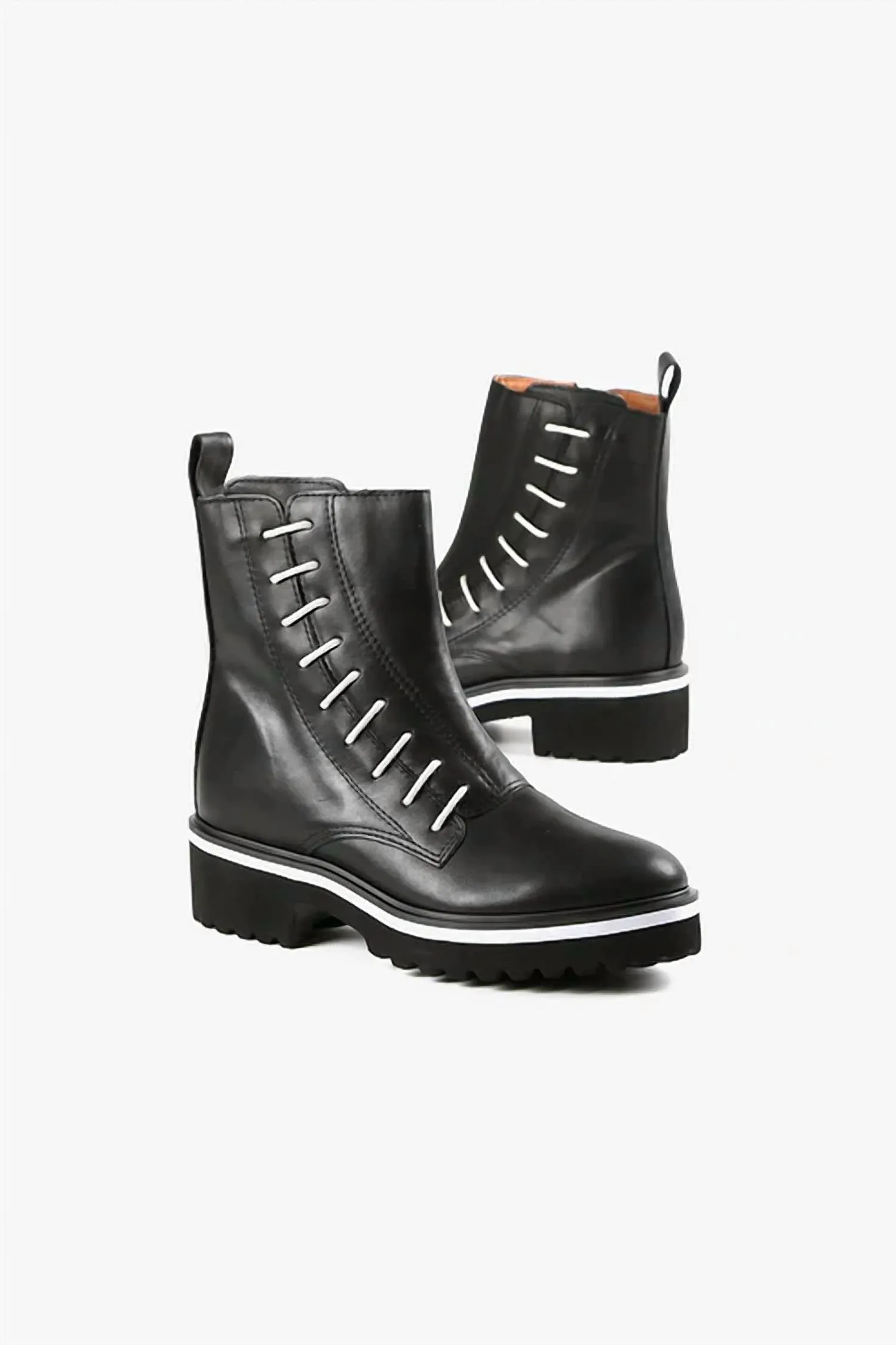 Women's Side Cord Bootie In Black