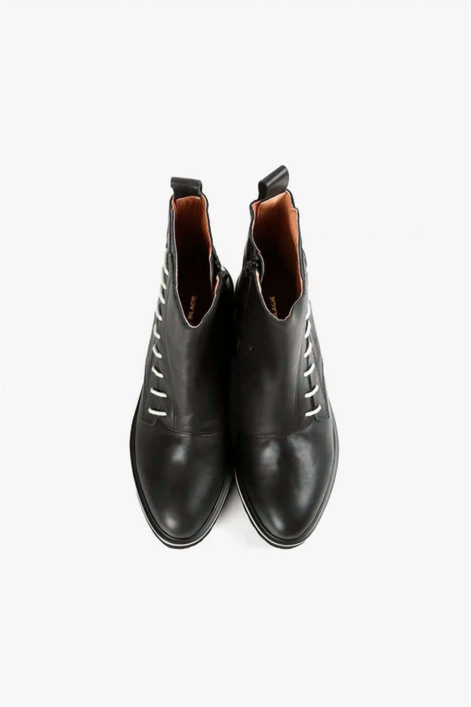 Women's Side Cord Bootie In Black