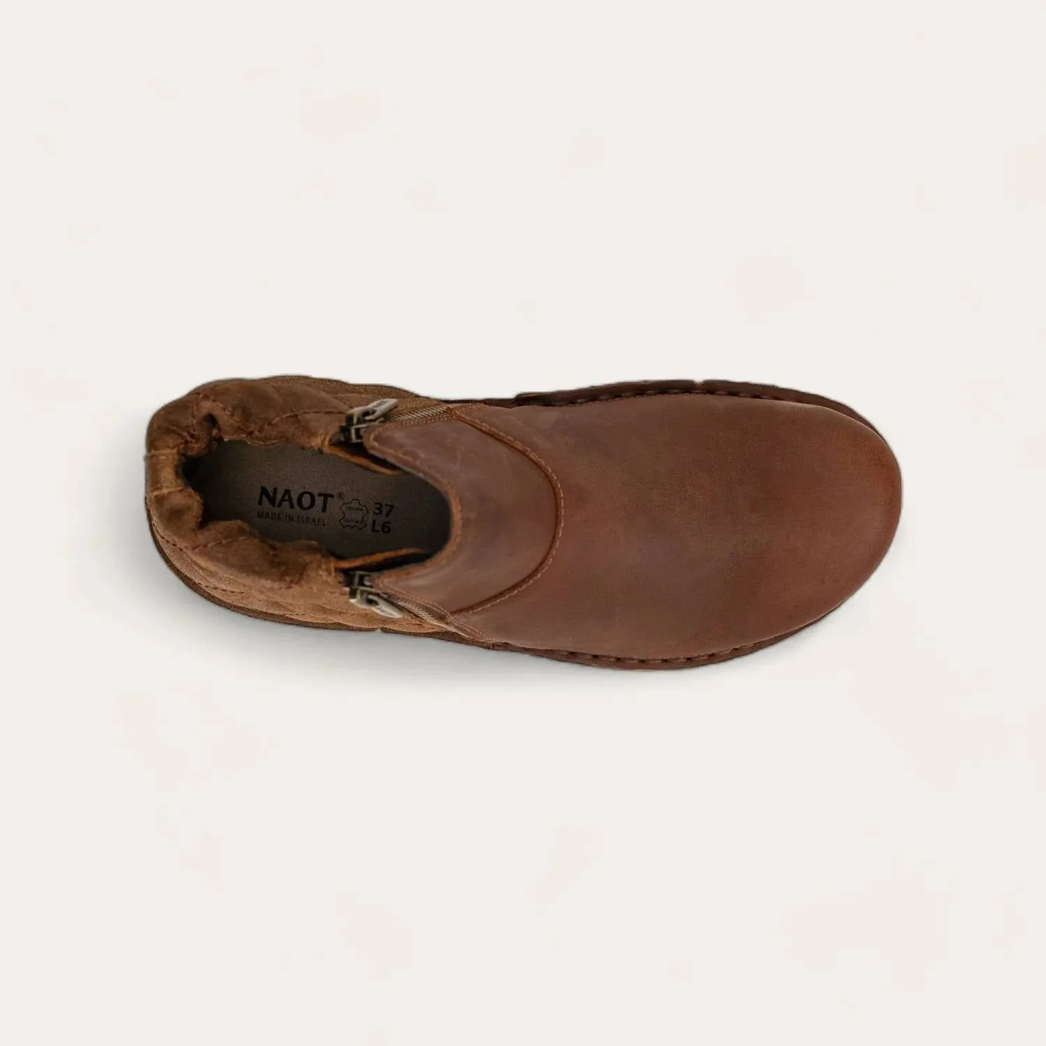 Women's Sintra Zip Booties - Wide In Soft Cognac / Antique Brown