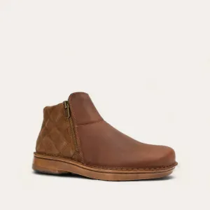 Women's Sintra Zip Booties - Wide In Soft Cognac / Antique Brown
