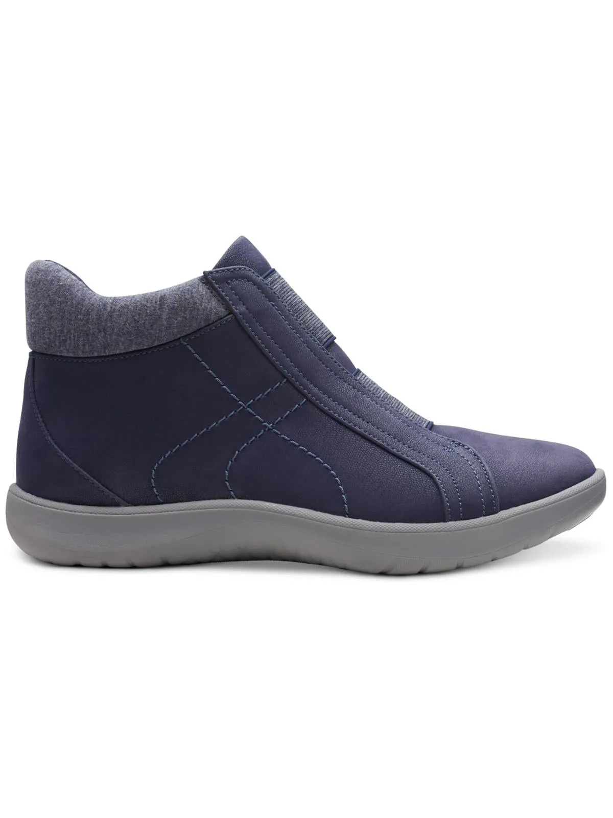 Womens Slip On Laceless Ankle Boots