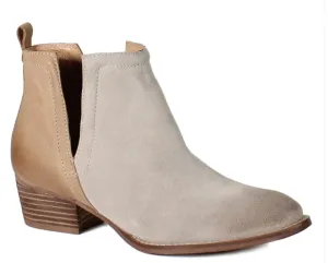 Women's Stop By Ankle Boots In Sand Suede/ Cognac Leather