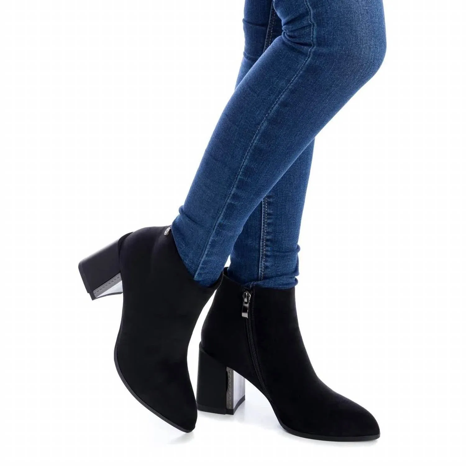 Women's Suede Dress Booties In Black