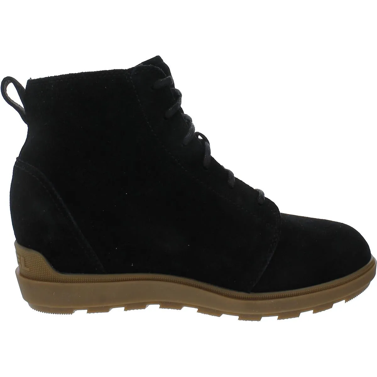 Womens Suede Lace-Up Booties